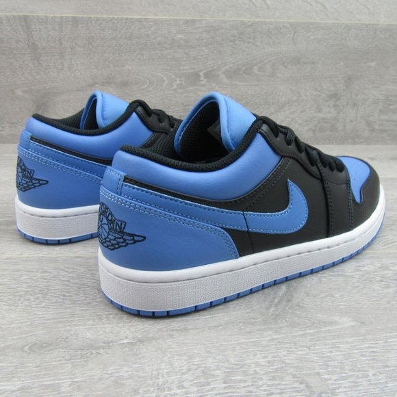 Air Jordan 1 Low University Blue Black Sneakers Mens Size 10.5 NEW - Picture 7 of 13